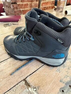 The North Face Women’s Grey and Blue Waterproof Hiking Boots